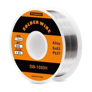 NEW 63-37 High Purity Tin Lead Rosin Core Solder Wire
8% Solder Flux 1.0mm, 50g